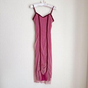 Betsey Johnson Vintage Y2K Velvet Pink Dress